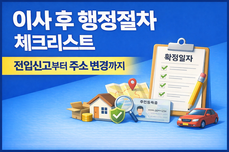 이사 후 행정절차 체크리스트